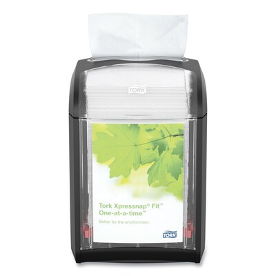 Tork Xpressnap Fit Tabletop Interfold Napkin Dispenser, Black (7232000)