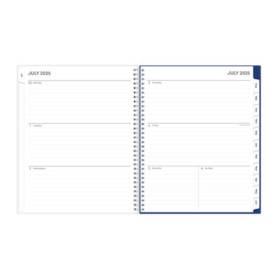 2025-2026 Blue Sky Colorblock 8.5 x 11 Academic Year Weekly & Monthly Planner, Plastic Cover, Blue