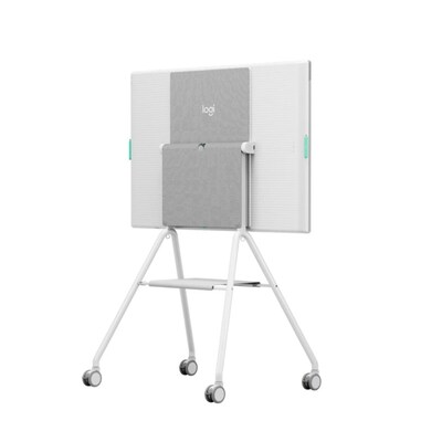 Logitech Rally Board 65 HD 4K Video Conferencing System Bundle, Mobile Cart, Off-White (991-000562)