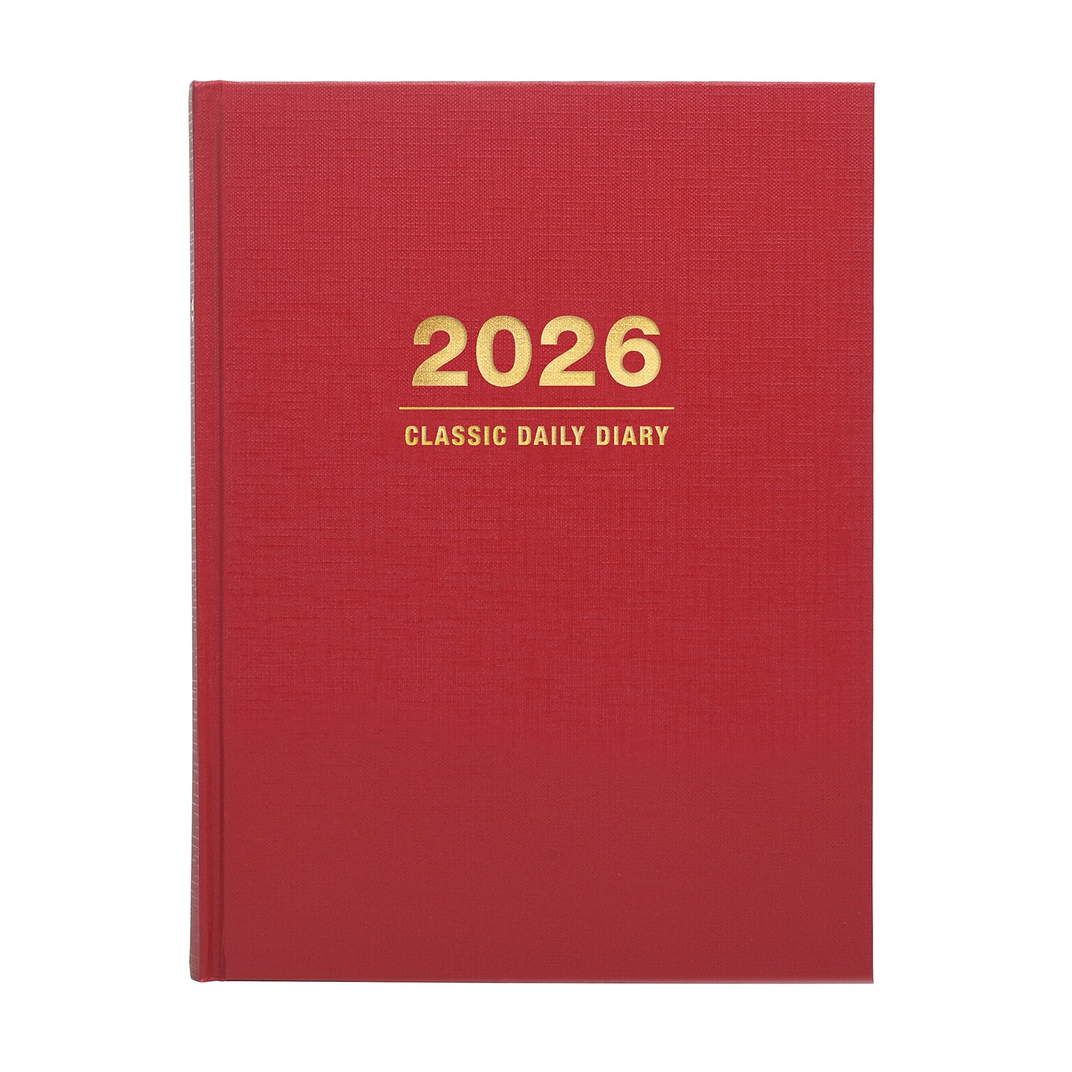 2026 Global Printed Products Professional Diary 6 x 8 Daily Planner, Paperboard Cover, Red (SDCY26-68-RD)