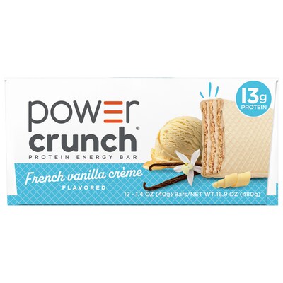 Power Crunch French Vanilla Protein Bar, 16.9 oz., 12 Bars/Box (XUS44276)