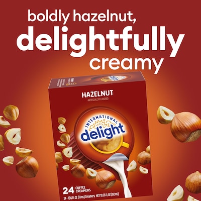 International Delight Hazelnut Dairy Free Liquid Creamer, 0.44 oz., 24/Box (WWI100680)