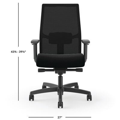 HON Ignition 2.0 Mesh/Fabric Computer and Desk Chair, Black (HONI2M2AMLC10TK)