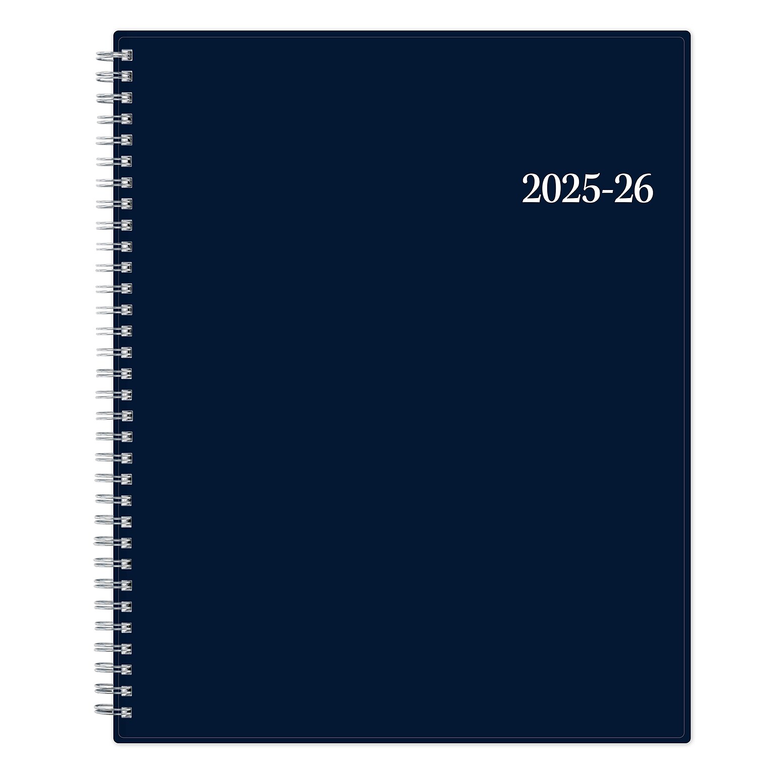 2025-2026 Blue Sky Collegiate 8.5 x 11 Academic Year Weekly & Monthly Planner, Plastic Cover, Navy (148672-A26)