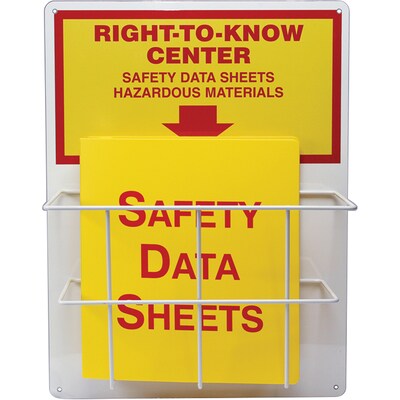 Accuform Signs® Right-to-Know Center, Single Basket, 20 x 15