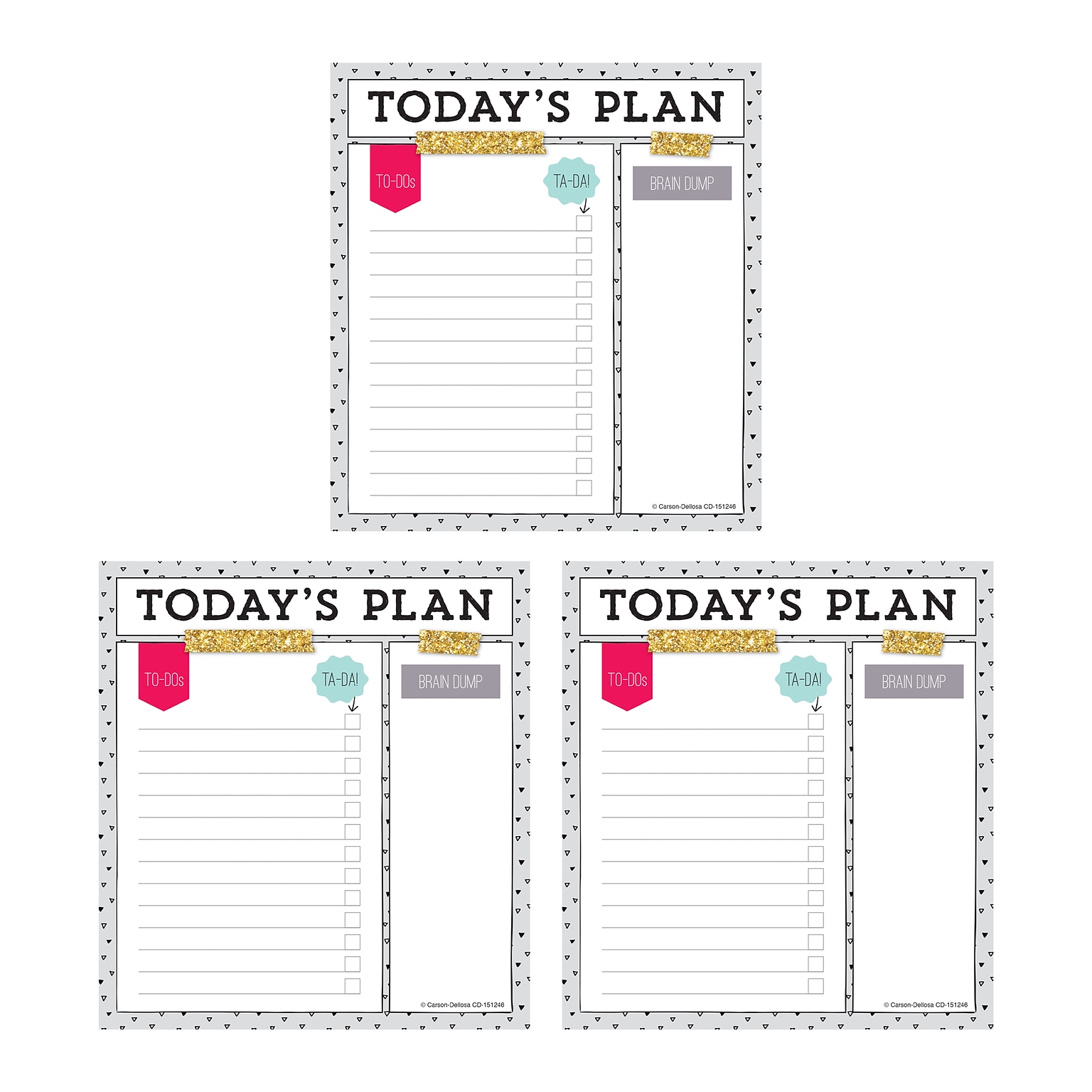 Carson-Dellosa Todays Plan Notepad Set, Multicolored (145399)