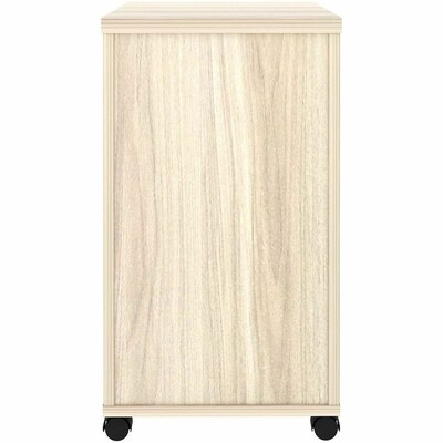 Lorell Essentials 2-Drawer Mobile Pedestal, Letter/Legal Size, Modern Elm/Silver Brush (LLR66329)