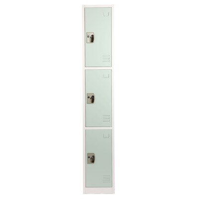 AdirOffice 72'' 3-Tier Misty Green Storage Locker (ADI629-203-MGRN)