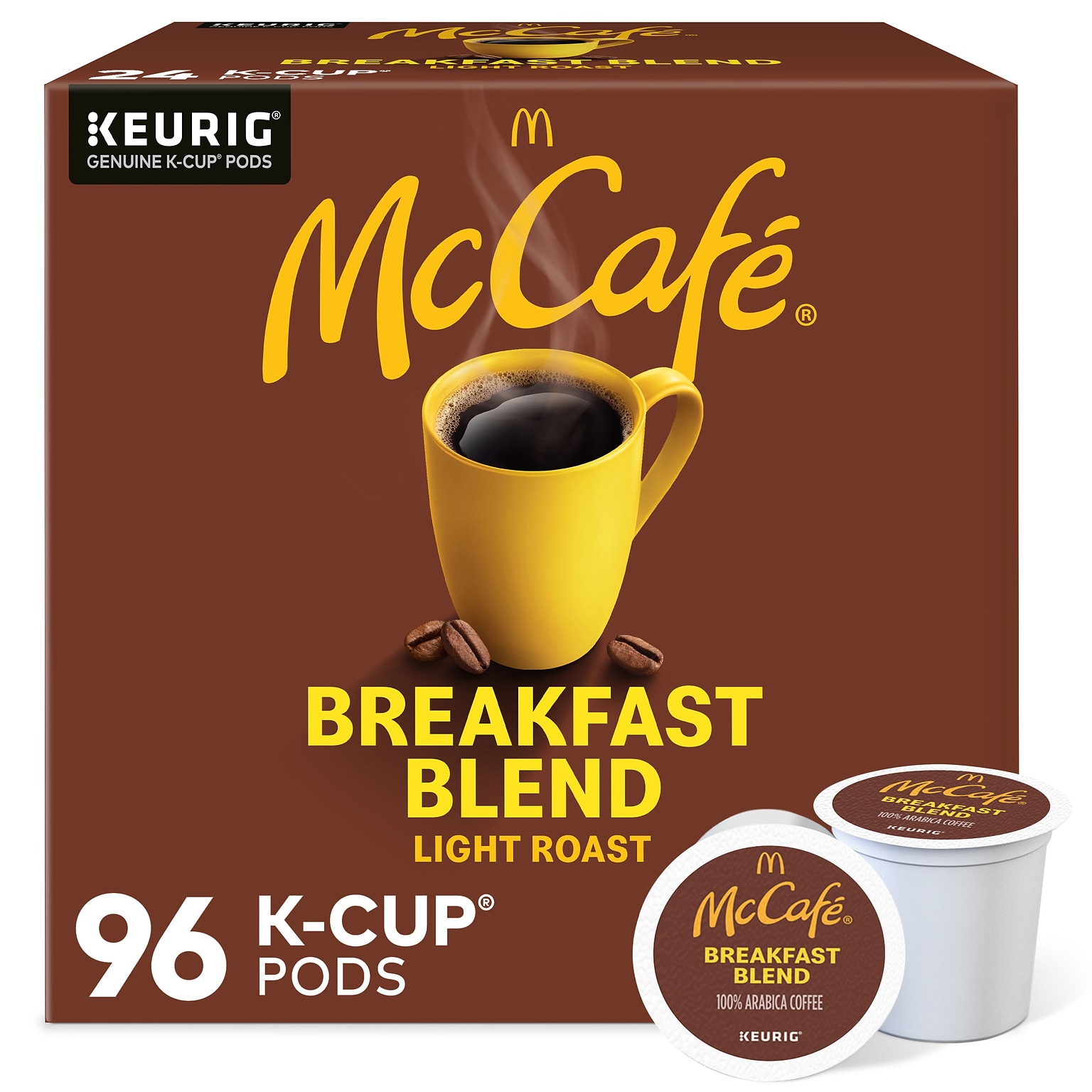 McCafe Breakfast Blend Coffee Keurig® K-Cup® Pods, Light Roast, 96/Carton (080412CT)