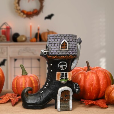 National Tree Company 6 Witch’s Boot Haunted House with LED Light (PG11-FJ60417-1)