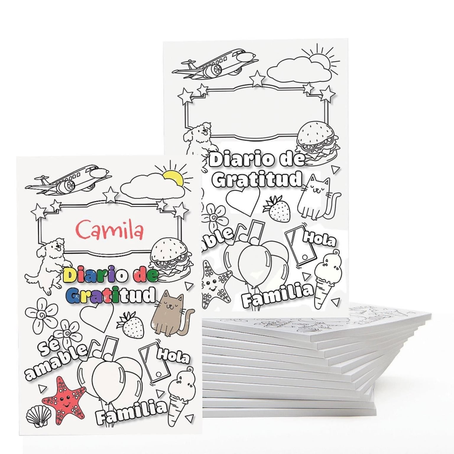 S&S Diario de Gratitud Prompts Guided Journal, 6 x 9, White, 100 Pages, 12/Pack (PE225512)