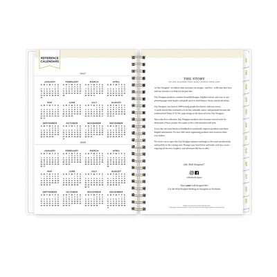 2027 Blue Sky Day Designer Tile 5" x 8" Calendar Year Weekly & Monthly Planner, Plastic Cover, Blue (101410-27)