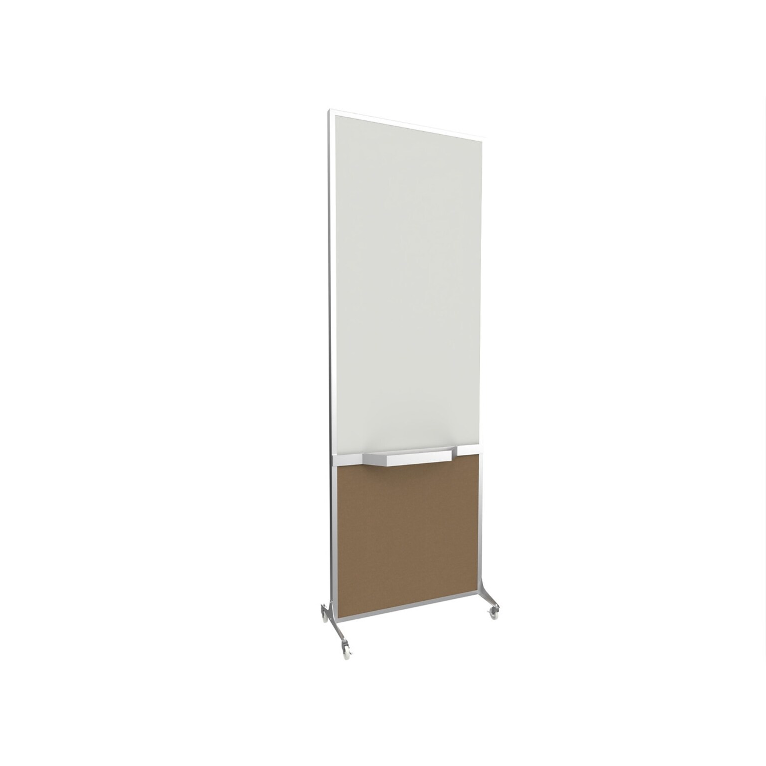 Versare ShieldWrite Level 3 Double Sided Magnetic Painted Steel Mobile Whiteboard, 2 x 6, Latte (1100010)