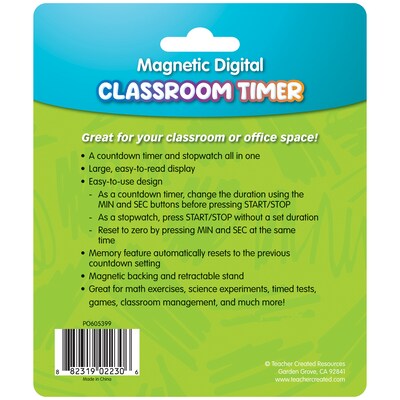Teacher Created Resources Digital Classroom Timer, Teal, 3/Pack (TCR21042-3)