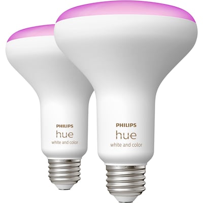 Philips Hue 85W Equivalent E26 LED Smart Bulb, White And Color Ambiance, 2/Pk (578096)