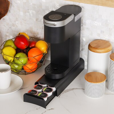 Mind Reader Plastic Coffee Pod Storage Drawer For 12-14 Capacity, Black (TRY03-BLK)