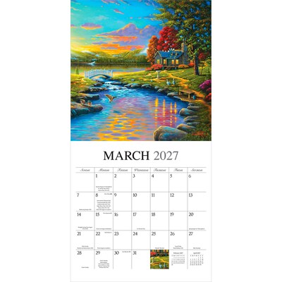 2027 BrownTrout Vintage Country 12" x 12" Monthly Wall Calendar (9781773728896)