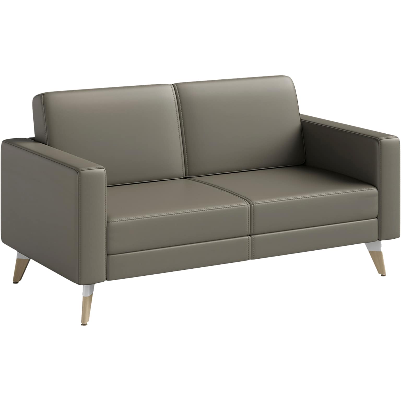 Safco Resi 54 Vinyl Lounge Settee, Gray (1731RESFEET4PKGR)