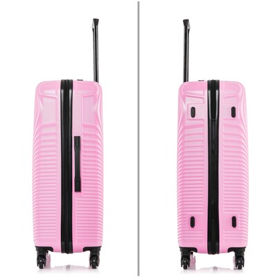 DUKAP Inception 29.29" Hardside Suitcase, 4-Wheeled Spinner, TSA Checkpoint Friendly, Pink (DKINC00L-PNK)
