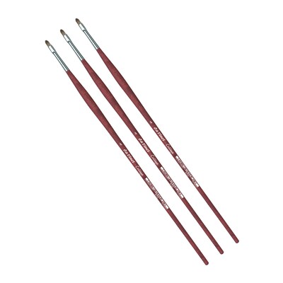 da Vinci COLLEGE Oil and Acrylic Synthetic Bristle, Filbert Brush, 3/Bundle (DVXVA87504-3)
