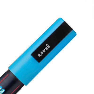 POSCA PC-3M Water Based Paint Marker, Reversible Fine Tip, Light Blue, 3/Pack (UBCPC3MLTBLUE-3)