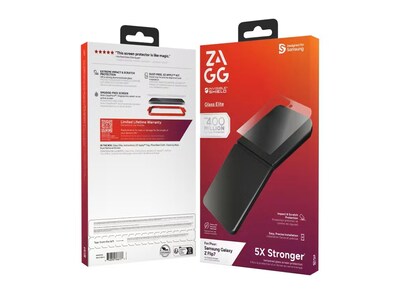 Zagg Glass Elite Scratch-Resistant Tempered Glass Screen Protector for Samsung Galaxy Z Flip7, Clear (200119725)