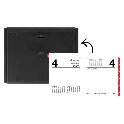 2027 AT-A-GLANCE 3.75" x 3" Daily Calendar Refill Pages, White/Black (E919-50-27)