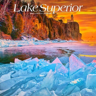 2024 BrownTrout Lake Superior 12 x 24 Monthly Wall Calendar (9781975463649)