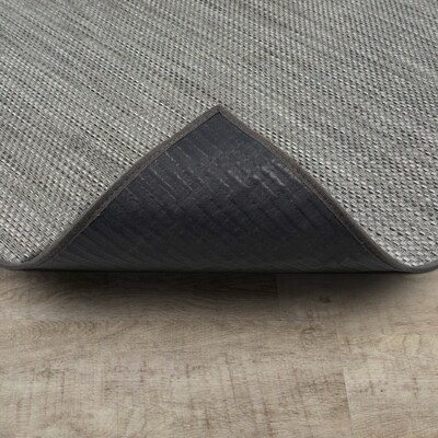 Joy Carpets Water Mill Vinyl 7'8" x 11" Machine Woven Rug, Haze (2170Z-03)