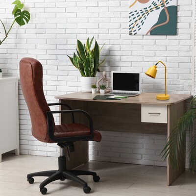 Simple Designs Sleek Essentials LED Desk Lamp, 16", Yellow (LD1077-YLW)