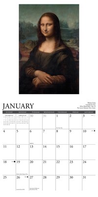 2026 Willow Creek Artistic Masterpieces 12" x 12" Monthly Wall Calendar (55793X)
