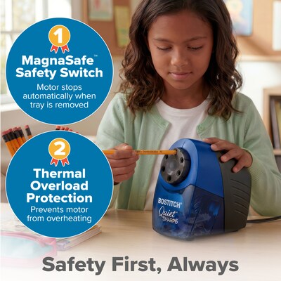 Bostitch QuietSharp 6 Classroom Electric Pencil Sharpener, Blue (EPS10HC)