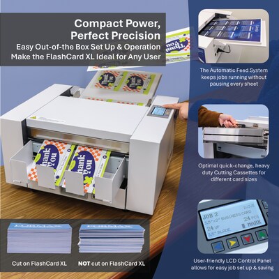 Formax FlashCard XL 19" Card Cutter, White (FlashCard XL)