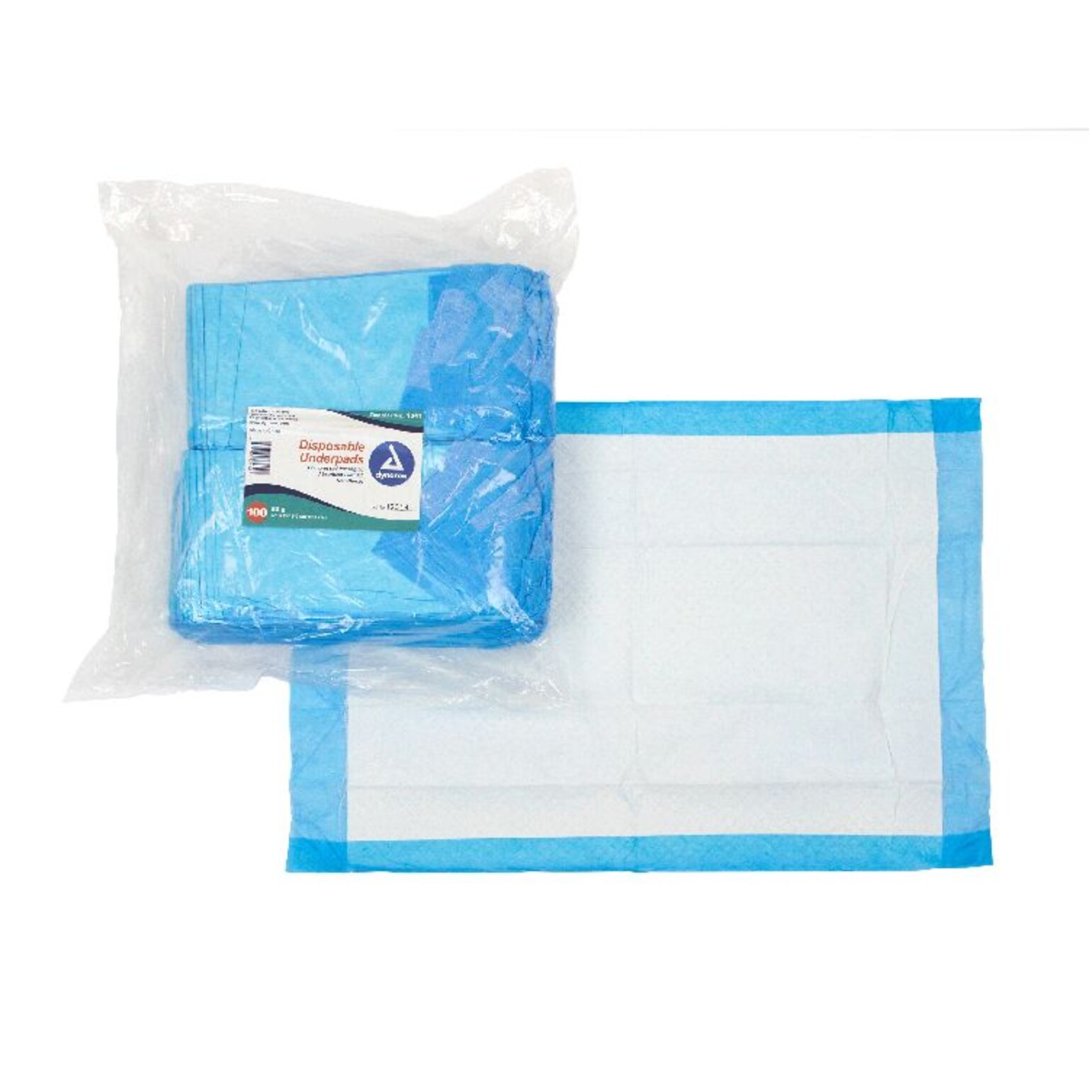 Dynarex Disposable Underpads, Latex Free, 17 x 24, 300/Carton (1341)