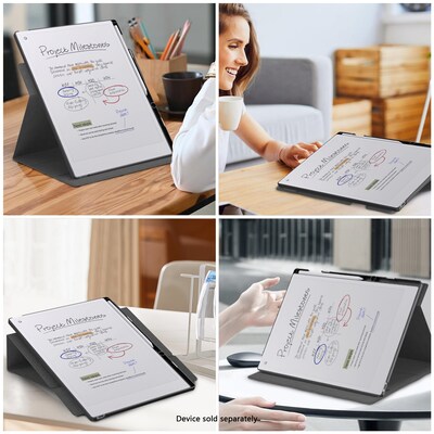 SaharaCase Venture Series Bi-Fold Folio Case for reMarkable Paper Pro, Black (TB00429)