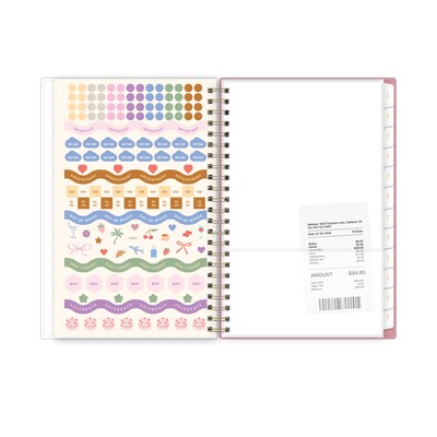 2026-2027 Blue Sky Sincerely Jules Kentia 5" x 8" Academic Year Weekly & Monthly Planner, Plastic Cover (161393)