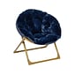 Flash Furniture Gwen Faux Fur Kids' Folding Saucer Chair, Navy (FV-FMC-030-NV-SGD-GG)
