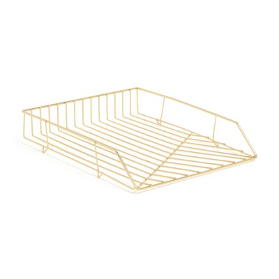 U Brands Vena Desk Organization Set, Gold Wire (3940U00-01)