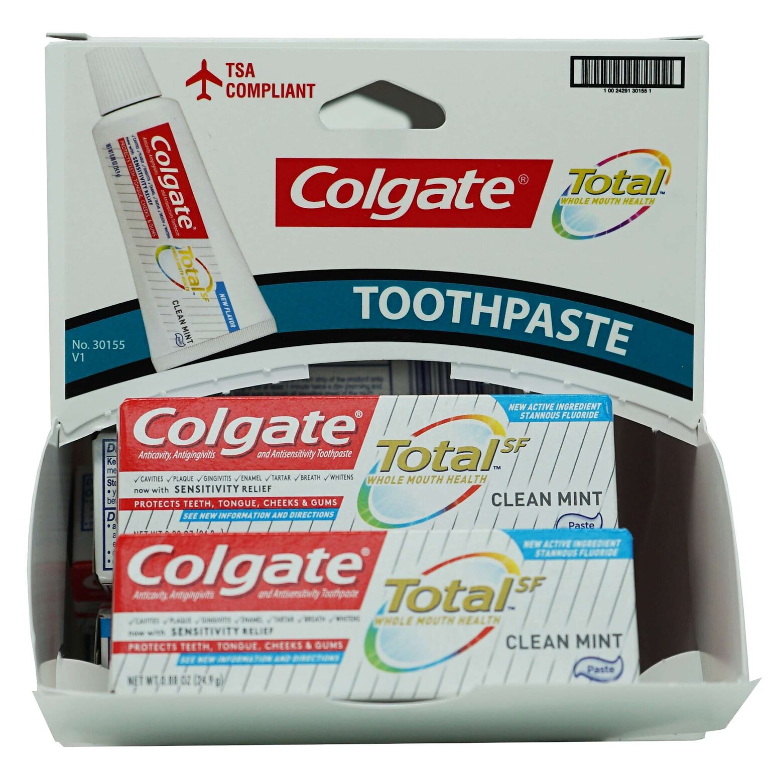 Colgate Total® Clean Mint Toothpaste,  0.88 oz Tube, 12 Tubes/Dispensit Box, 12 Dispensit Boxes/Carton