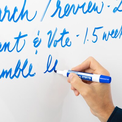 Luxor Magnetic Porcelain Dry-Erase Whiteboard, Aluminum Frame, 72"W x 40"H (DEWM003)
