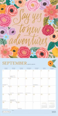 2025 Plato Bonnie Marcus 12" x 24" Monthly Square Wall Calendar, (9781975480097)