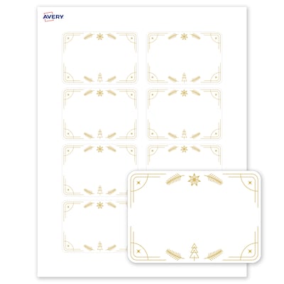 Avery Rectangle Multipurpose Labels, 2-1/3 x 3-3/8, White, 80/Pack (19479370633)