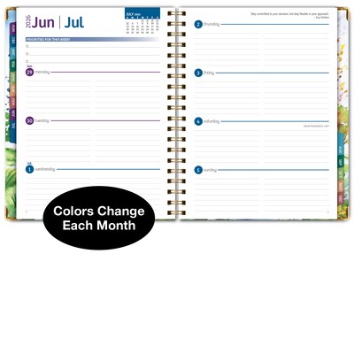 2026 Global Printed Products 8.5" x 11" Weekly & Monthly Planner, Paperboard Cover, Tree Seasons (FSHN-CY26-8511-20)