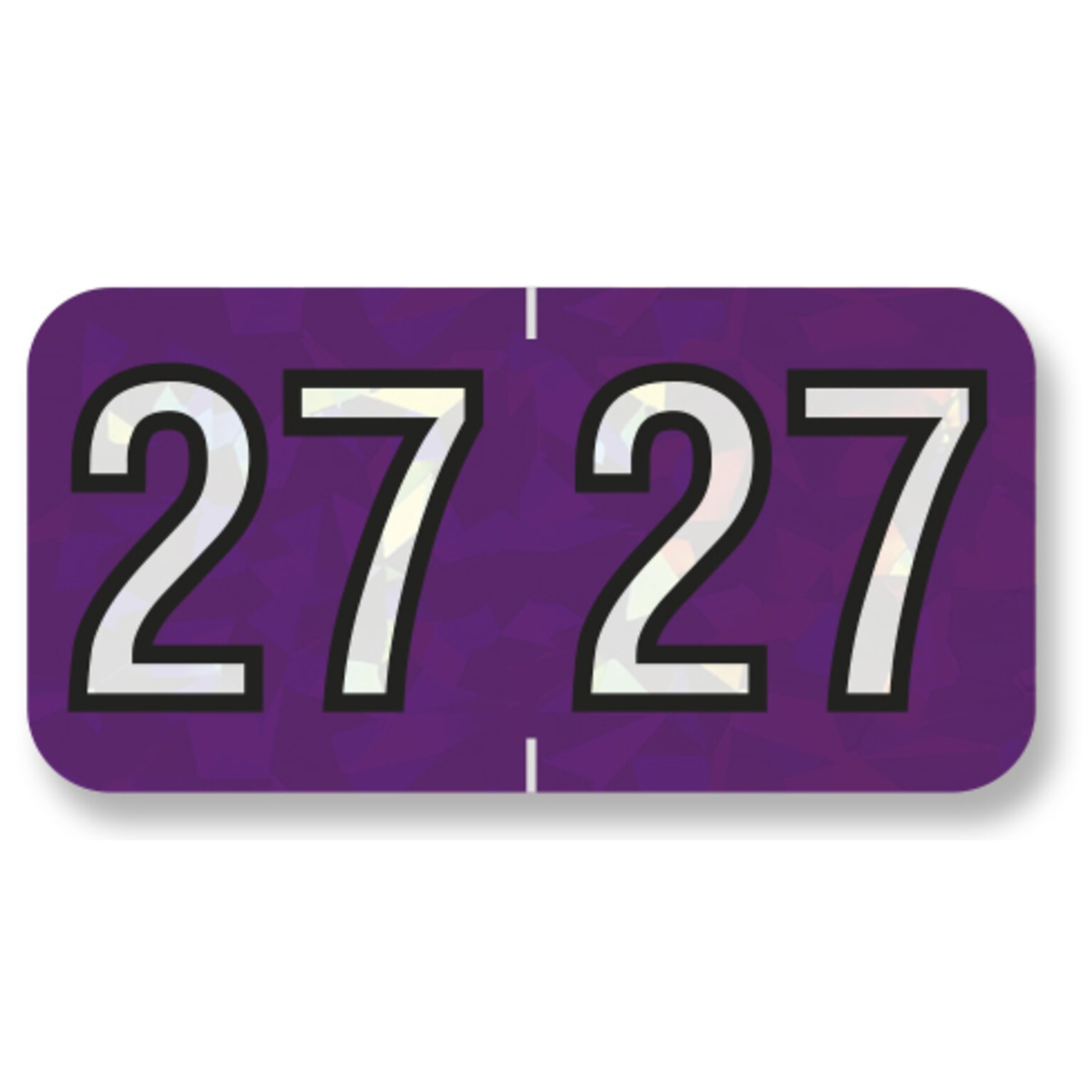 Medical Arts Press Holographic 2027 Year Labels, 3/4 x 1-1/2, Violet, 500/Roll