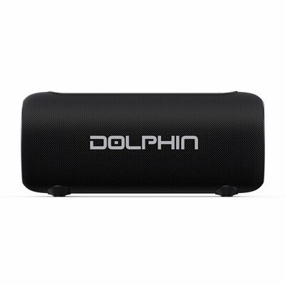Dolphin Audio Wireless Bluetooth Portable Speaker with RGB Lights & Shoulder Strap, Water Resistant,