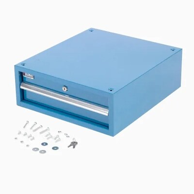 Global Industrial ESD Laminate Production Workbench w/ Drawer & Shelf, 96W x 36D, Blue (319003)