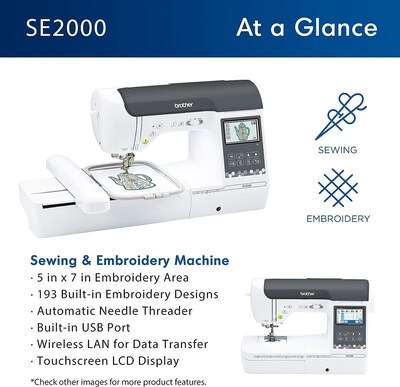 Brother Computerized Sewing and Embroidery Machine (SE2000)