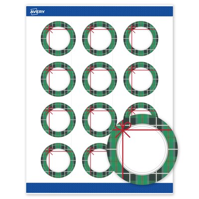 Avery Circle Multipurpose Labels, 2 Dia., White, 120/Pack (19479370410)