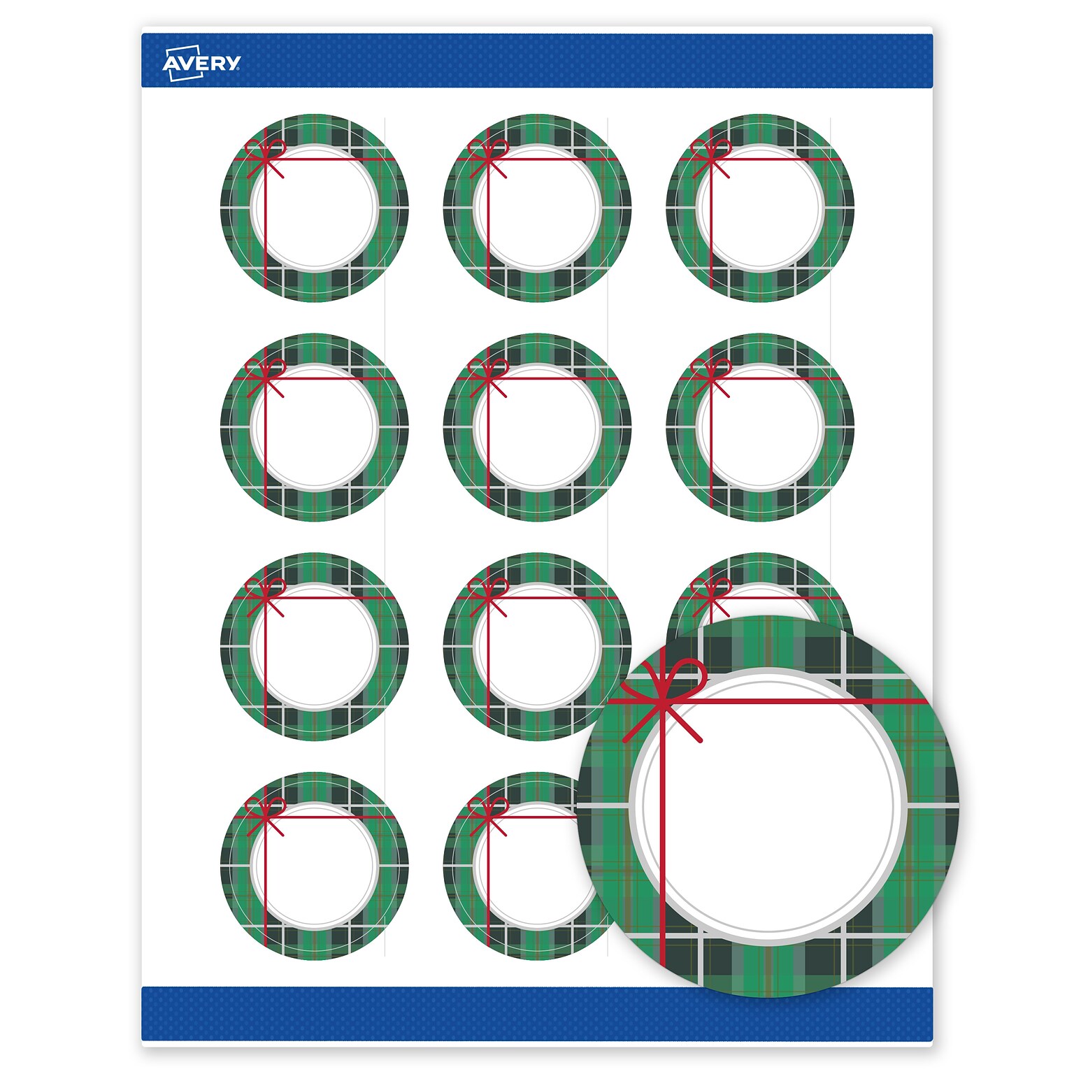 Avery Circle Multipurpose Labels, 2 Dia., White, 120/Pack (19479370410)