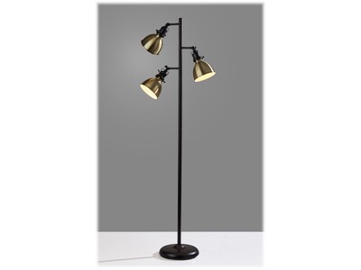Simplee Adesso Alden 64.75" Antique Bronze Floor Lamp with Bell Shades (SL3709-26)